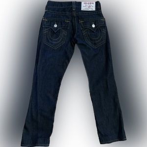 👖True Religion world tour straight 27 dark blue denim jeans 29x28 NEW